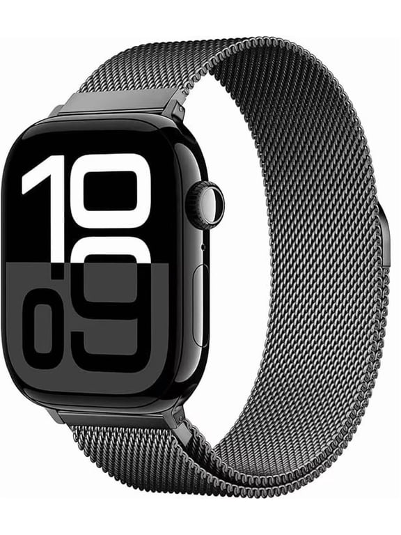 GoldMine Stainless Steel Loop Compatible with Apple Watch Band 38mm 40mm 41mm 42mm 44mm 45mm 46mm 49mm, Magnetic Clasp Band for iWatch Series 11 10 9 8 7 6 5 4, SE 3 2 1 Ultra3 2, Women & Men