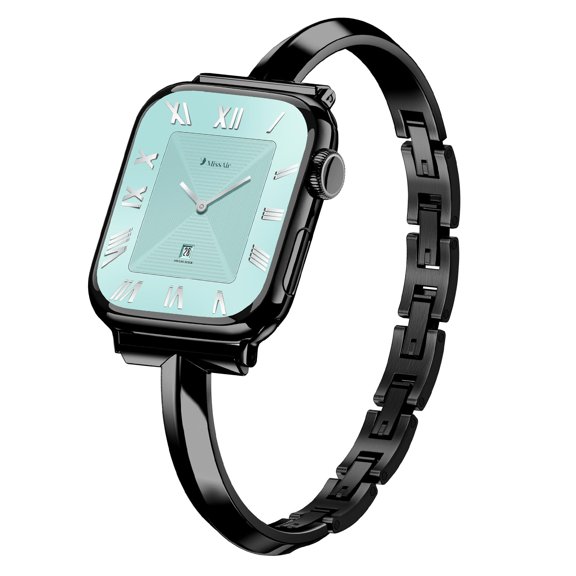 GoldMine Thin Band Compatible with Apple Watch 38mm 40mm 41mm 42mm 44mm 45mm 46mm 49mm for Women,Slim Bracelet Designer Dressy Stainless Steel Metal Strap for iWatch Series 11 10 9 8 7 6 5 4 SE Ultra