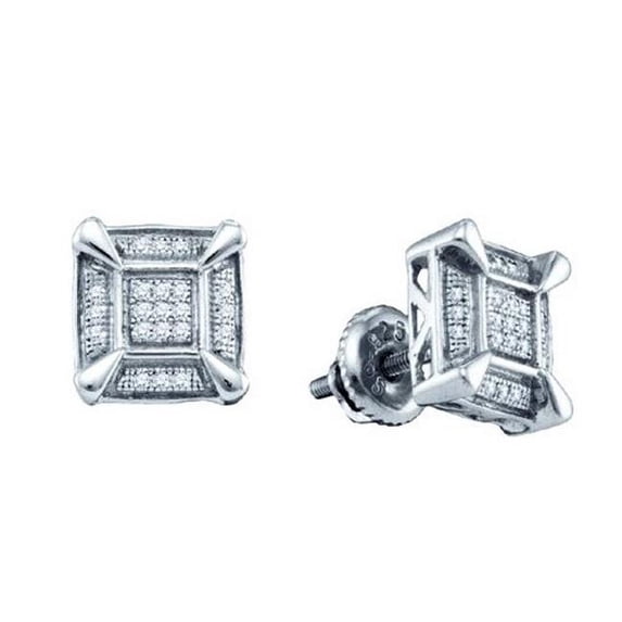 GoldNDiamond GND-64417 0.14 CTW Diamond Micro Pave Earrings