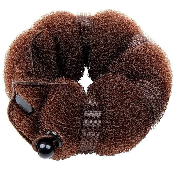 Eliace Buns 2 Pieces Magic Hair Styling Styler Twist Ring Former Shaper Doughnut Donut Chignon Bun Maker Clip Hair Curler Accessory Small & Large (Brown)