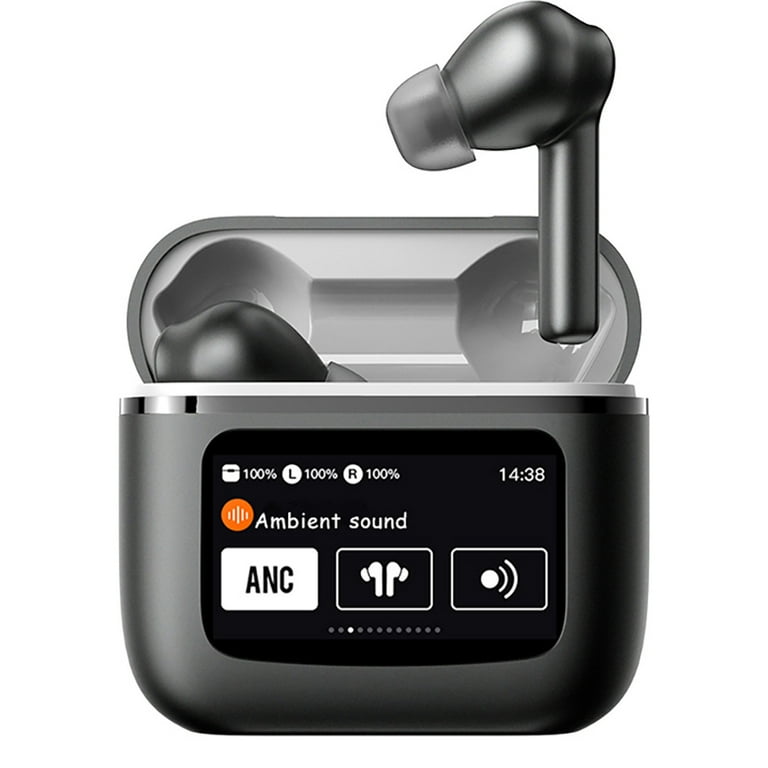 GoldSong Noise Cancelling Wireless Bluetooth Earbuds with Smart Case Smart Touch Screen Earbuds 4 ENC Mics Earphones for iPhone Android Laptop
