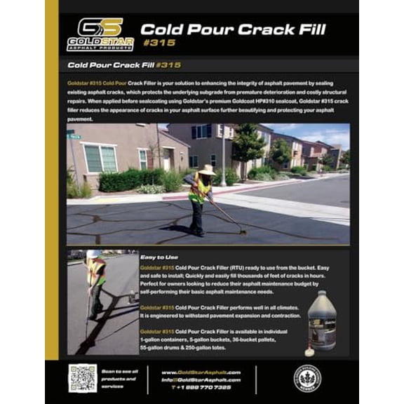 GoldStar Cold Pour Crack Filler 1 Gallon Jug