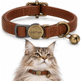 thumbnail image 1 of GoldTiger Vintage Style Leather Breakaway Cat Collar - Adjustable, Durable, Retro Bell - Suitable for All Types of Cats and Small Dogs, 1 of 7