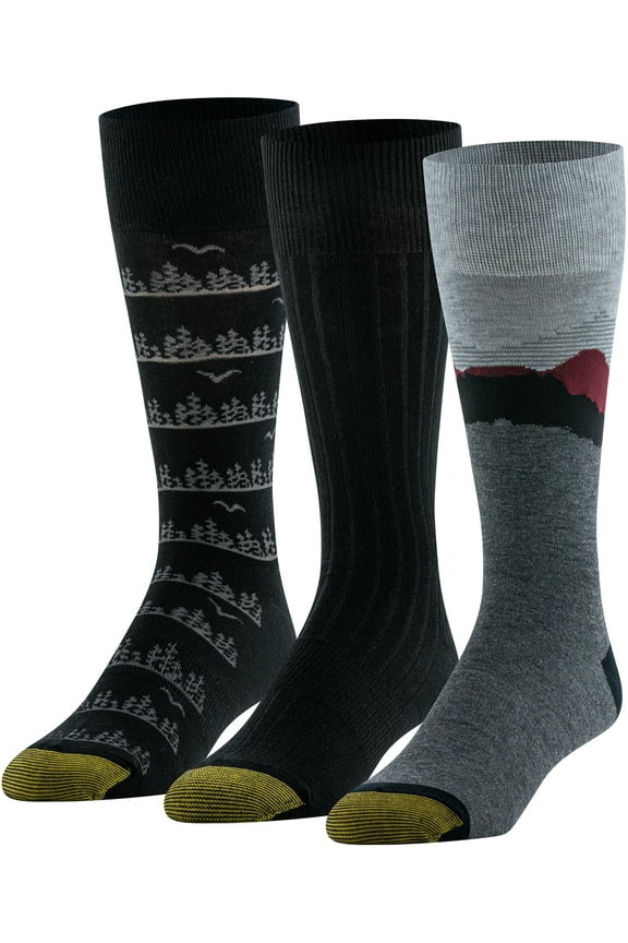 Edition Mens Blueridge Crew Socks Assorted, 3 Pack