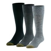 GOLDTOE Edition Mens Comfort Top Flat Crew Socks, 3-Pack