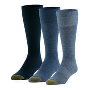 GOLDTOE Edition Mens Comfort Top Flat Crew Socks, 3-Pack