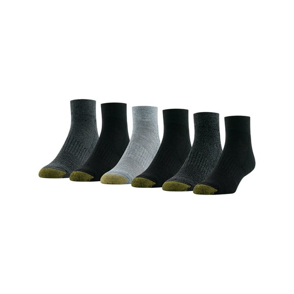 GOLDTOE Edition Mens Cushion Ankle Socks, 6-Pack