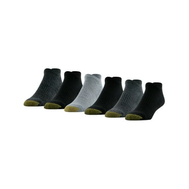 GOLDTOE Edition Mens Cushion No Show Tab Socks, 6-Pack