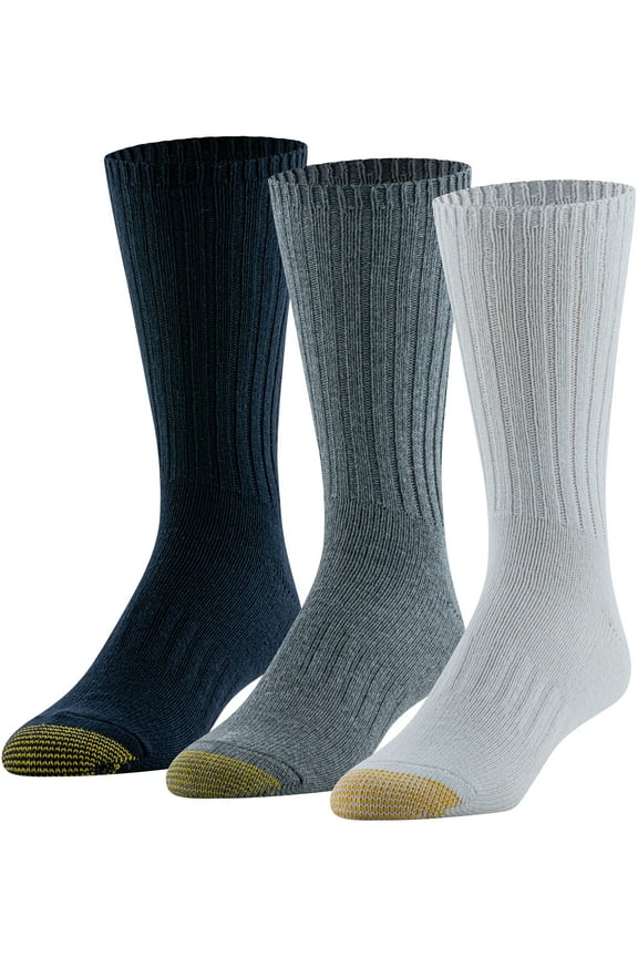 Edition Mens Everyday Rib Crew Socks Assorted, 3 Pack