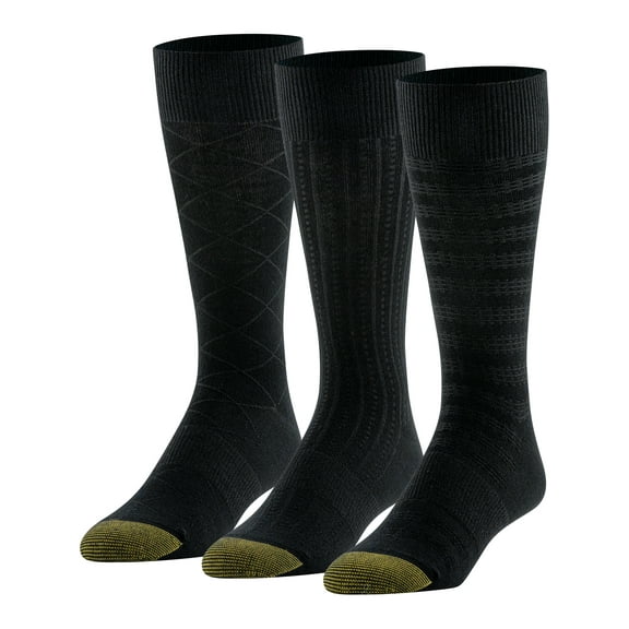 Goldtoe Edition Mix Texture Crew Socks, 3-Pack