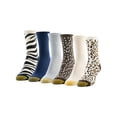 thumbnail image 1 of GoldToe Edition Women's Animal Print Mid Crew Socks Assorted, 6 Pairs, Size 6-9, 1 of 11
