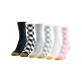thumbnail image 1 of GoldToe Edition Women's Checked Mid Crew Socks Assorted, 6 Pairs, Size 6-9, 1 of 11