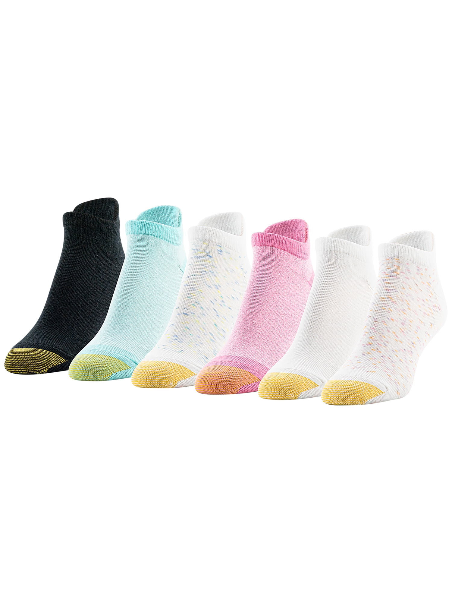 GoldToe Edition Women's Confetti Tab Socks Assorted, 6 Pairs, Size 6-9