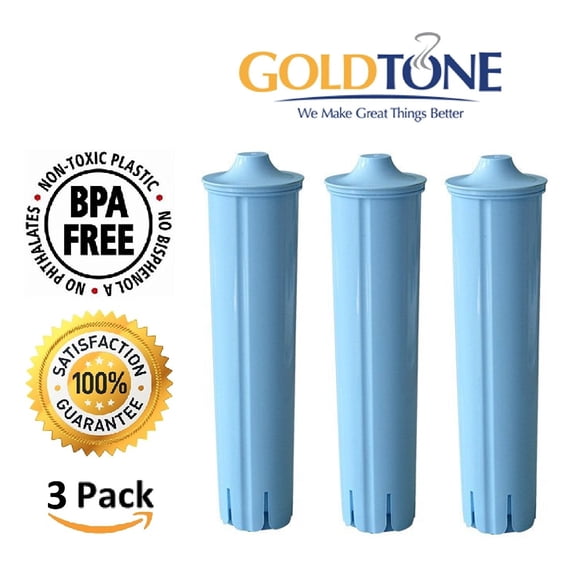 GoldTone Brand Charcoal Water Filter fits Jura Espresso Machine & Jura Capresso Coffee Maker. Replaces your Jura Clearyl Blue Water Filter - [3 PACK]