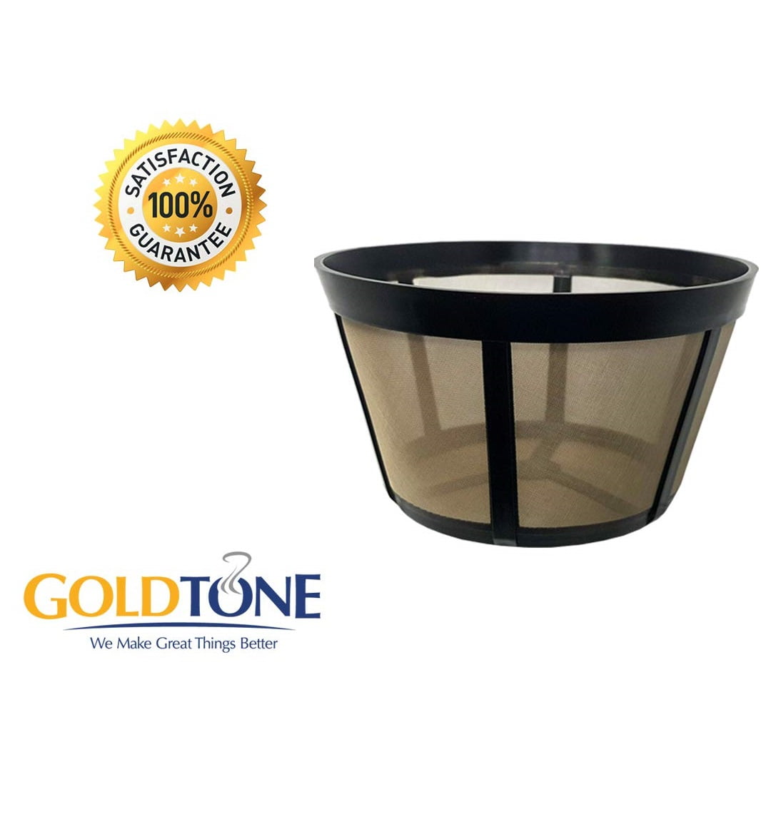 NRP 2-Pack Basket Screen Bottom Gold-Tone Permanent Coffee Filter Universal for 4-5 Cup Drip Coffeemakers