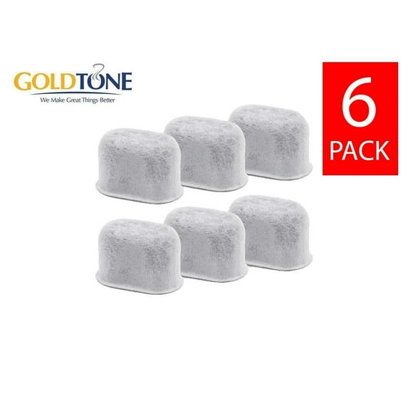 GoldTone (TM) Brand Replacement Charcoal Water Filter Cartridges for Keurig Classic and 2.0 Coffee Maker Machines - 6 Pack