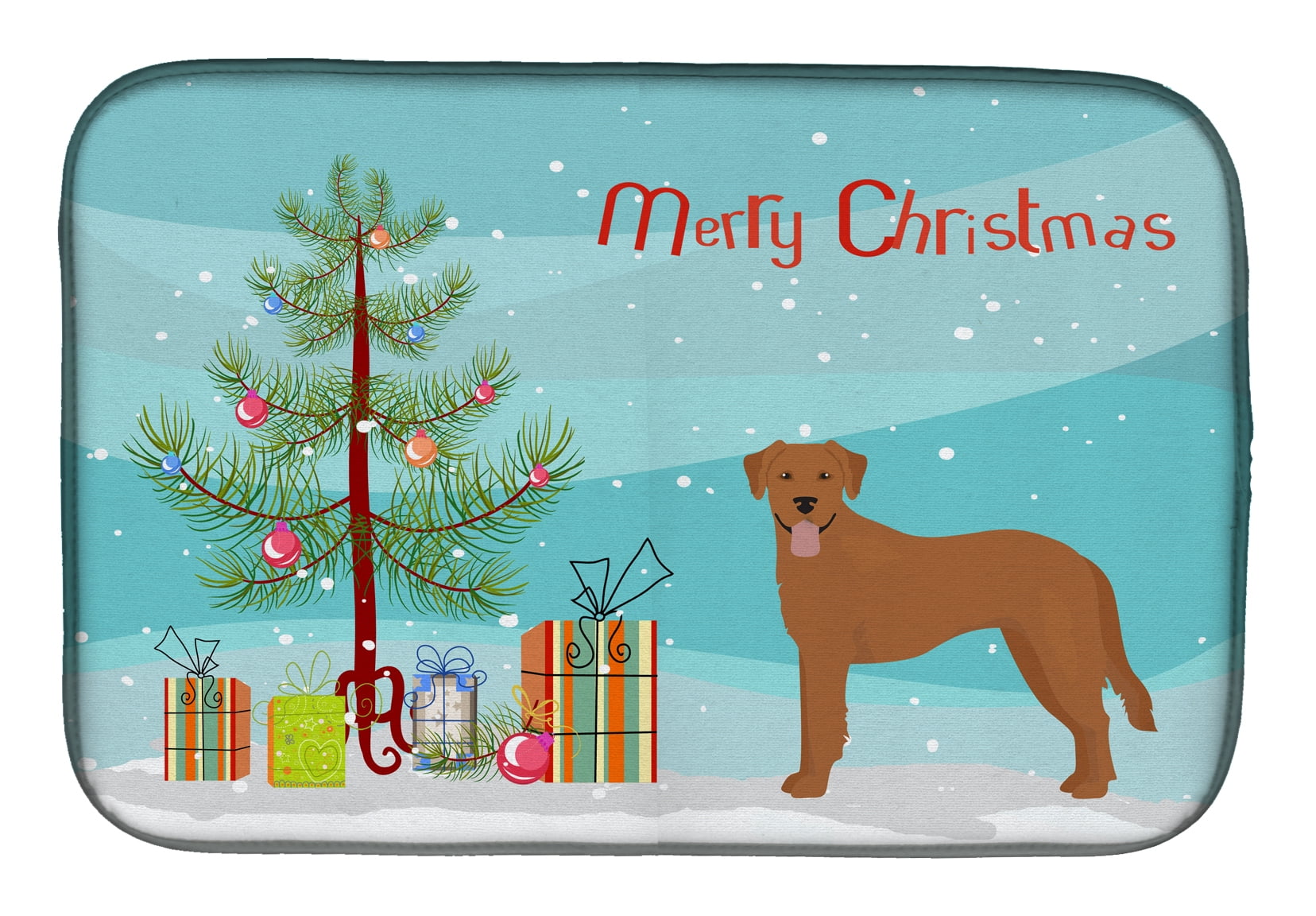 Goldador Christmas Tree Dish Drying Mat