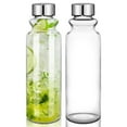 thumbnail image 1 of Goldarea 2Pcs 18oz Portable Glass Water Bottles,Clear,Juice., 1 of 6