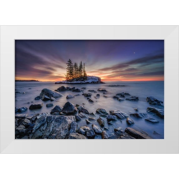 Goldberg, Matt 18x13 White Modern Wood Framed Museum Art Print Titled - Risen