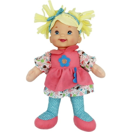 Goldberger's Baby's First: Little Talker Blonde Doll - Says 20 Random Phrases When Tummy is Pressed, Machine Washable - Safe for Children Ages 1 Year & Up