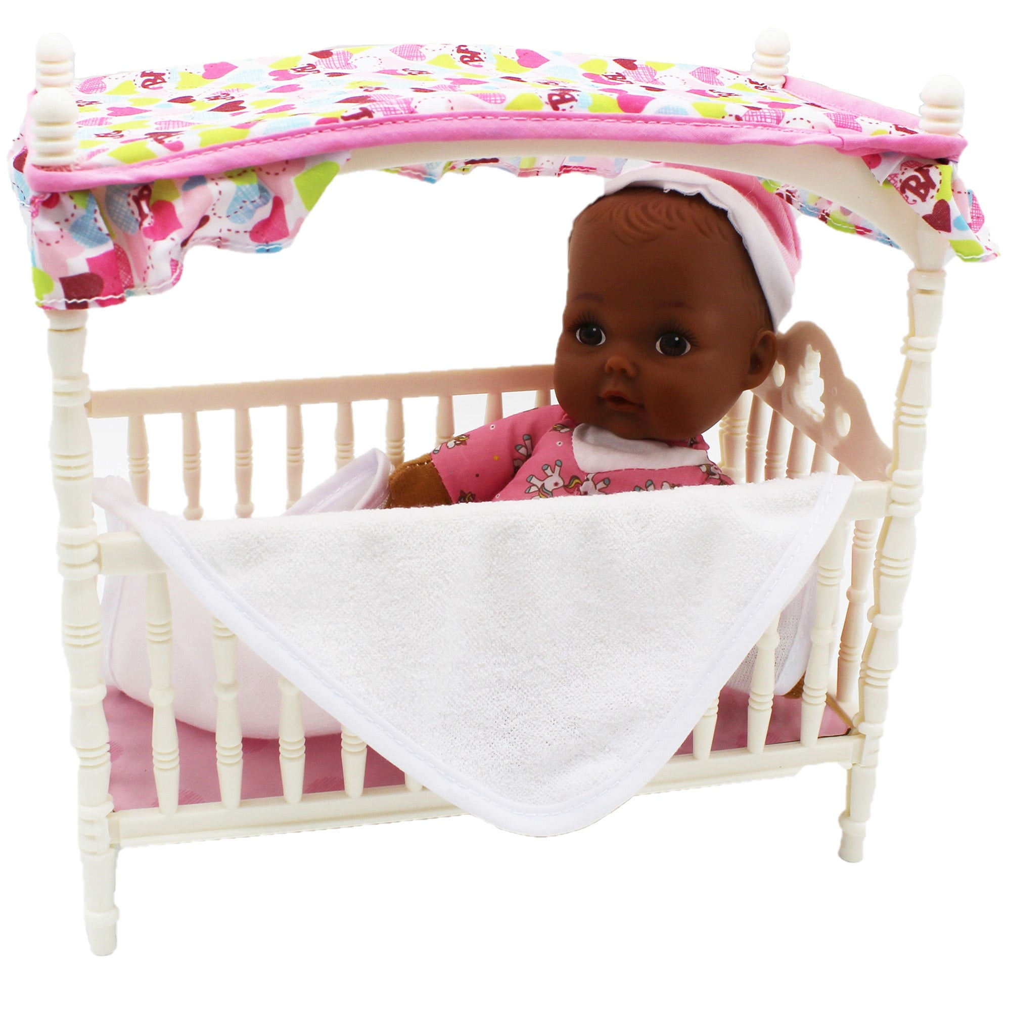 Baby's First Canopy Crib with 9