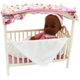 thumbnail image 1 of Baby's First Canopy Crib with 9" Soft Body Doll & Baby Blanket - Child Safe for Children 3 Years & Up, 1 of 12