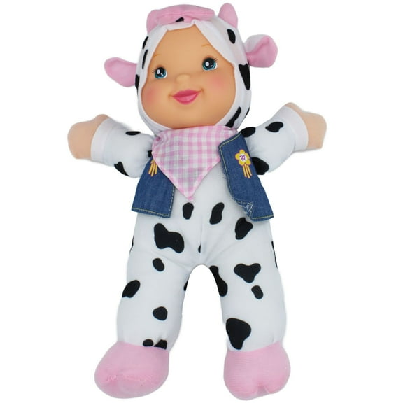 Baby's First (Bilingual - English-Spanish) 12" Farm Animal Friends Cow Soft & Cuddly Singing Musical Doll, Sings Old McDonald Had a Farm