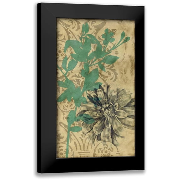 Goldberger, Jennifer 10x14 Black Modern Framed Museum Art Print Titled - Tandem Blooms I