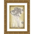 thumbnail image 1 of Goldberger, Jennifer 10x14 Gold Ornate Wood Framed with Double Matting Museum Art Print Titled - Poppies in Relief I, 1 of 4