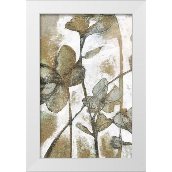 Goldberger, Jennifer 10x14 White Modern Wood Framed Museum Art Print Titled - Metallic Garden I