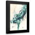 thumbnail image 1 of Goldberger, Jennifer 11x14 Black Modern Framed Museum Art Print Titled - Teal Tributary II, 1 of 5