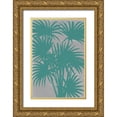 thumbnail image 1 of Goldberger, Jennifer 11x14 Gold Ornate Wood Framed with Double Matting Museum Art Print Titled - Chromatic Palms II, 1 of 4