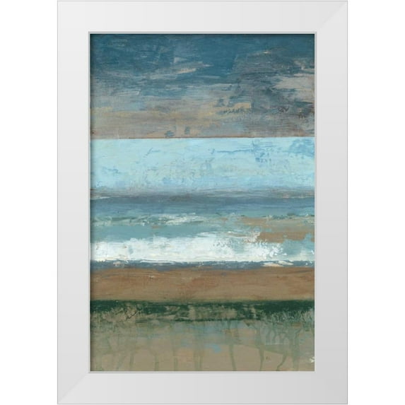 Goldberger, Jennifer 11x14 White Modern Wood Framed Museum Art Print Titled - Coastal Abstract I