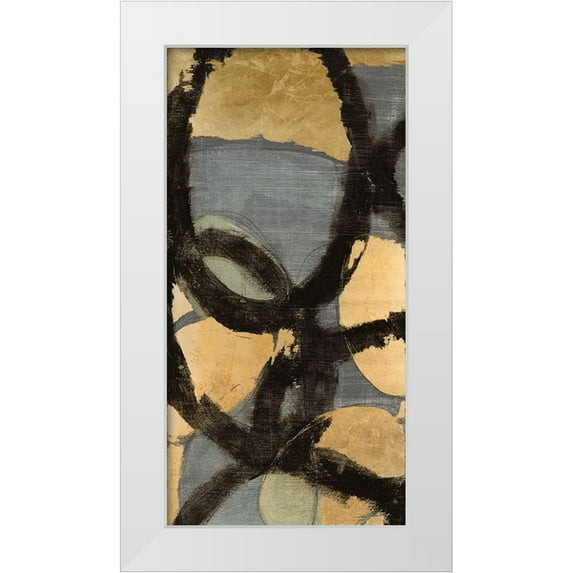 Goldberger, Jennifer 11x18 White Modern Wood Framed Museum Art Print Titled - Gilded Links I