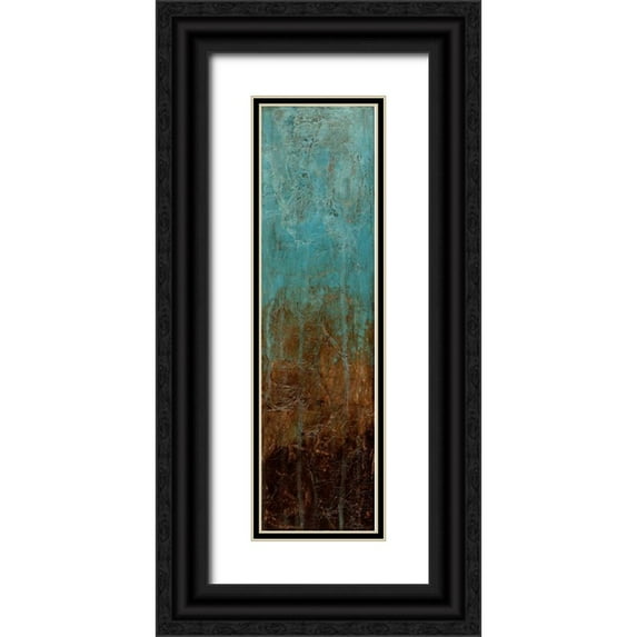 Goldberger, Jennifer 11x32 Black Ornate Wood Framed with Double Matting Museum Art Print Titled - Oxidized Copper I