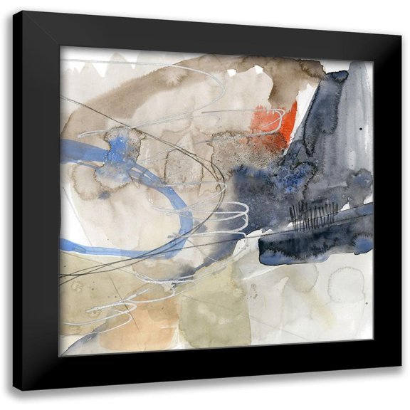 Goldberger, Jennifer 12x12 Black Modern Framed Museum Art Print Titled - Abstract Coordinates II
