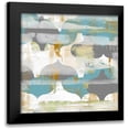 thumbnail image 1 of Goldberger, Jennifer 12x12 Black Modern Framed Museum Art Print Titled - Arabesque Abstract II, 1 of 5