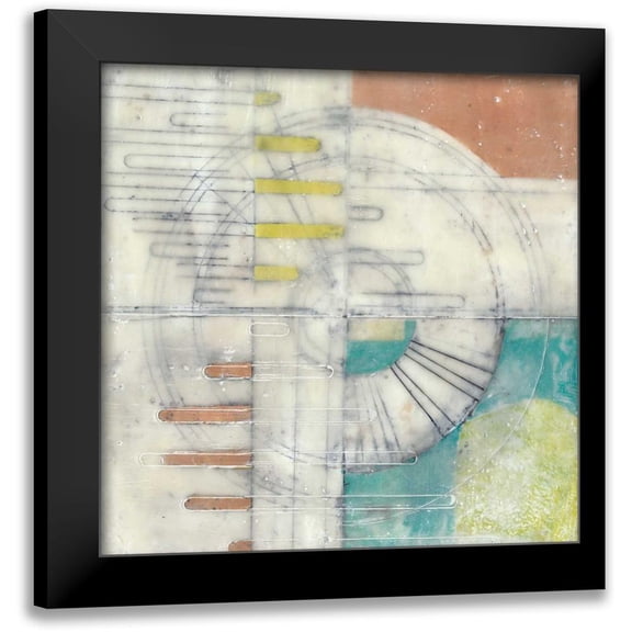 Goldberger, Jennifer 12x12 Black Modern Framed Museum Art Print Titled - Compass I