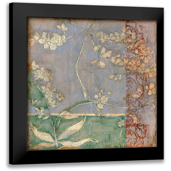 Goldberger, Jennifer 12x12 Black Modern Framed Museum Art Print Titled - Garden Whimsy IV