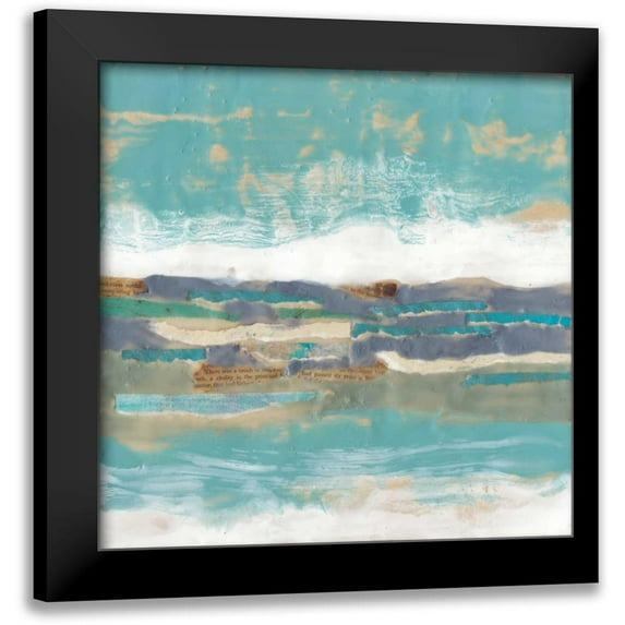 Goldberger, Jennifer 12x12 Black Modern Framed Museum Art Print Titled - Letters from the Sea II