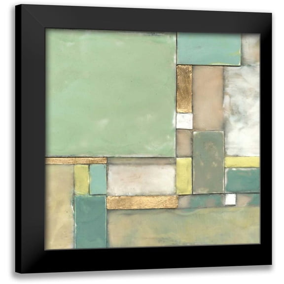 Goldberger, Jennifer 12x12 Black Modern Framed Museum Art Print Titled - Modular Blocks II