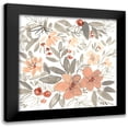 thumbnail image 1 of Goldberger, Jennifer 12x12 Black Modern Framed Museum Art Print Titled - Peach and Rust Blooms II, 1 of 5