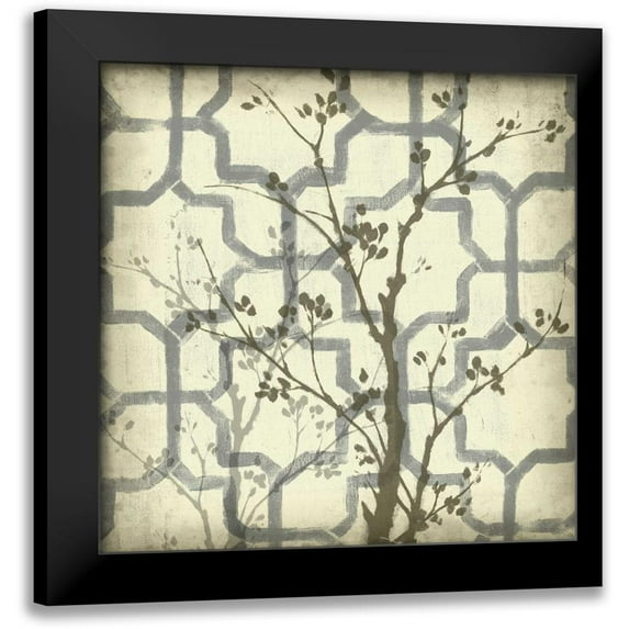 Goldberger, Jennifer 12x12 Black Modern Framed Museum Art Print Titled - Silhouette and Pattern VI