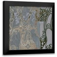 thumbnail image 1 of Goldberger, Jennifer 12x12 Black Modern Framed Museum Art Print Titled - Small Medallions and Damask I, 1 of 5