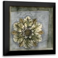thumbnail image 1 of Goldberger, Jennifer 12x12 Black Modern Framed Museum Art Print Titled - Small Rosette and Damask I, 1 of 5