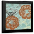 thumbnail image 1 of Goldberger, Jennifer 12x12 Black Modern Framed Museum Art Print Titled - Teal Garden I, 1 of 5