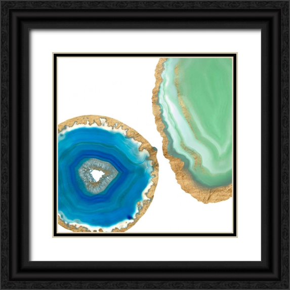 Goldberger, Jennifer 12x12 Black Ornate Wood Framed with Double Matting Museum Art Print Titled - Gem Stones III