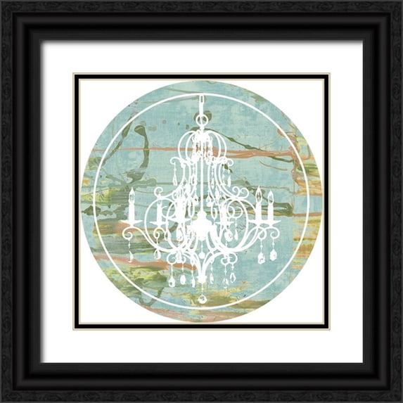 Goldberger, Jennifer 12x12 Black Ornate Wood Framed with Double Matting Museum Art Print Titled - Kinetic Chandelier Collection H