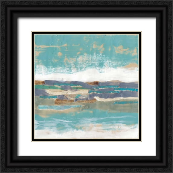 Goldberger, Jennifer 12x12 Black Ornate Wood Framed with Double Matting Museum Art Print Titled - Letters from the Sea II