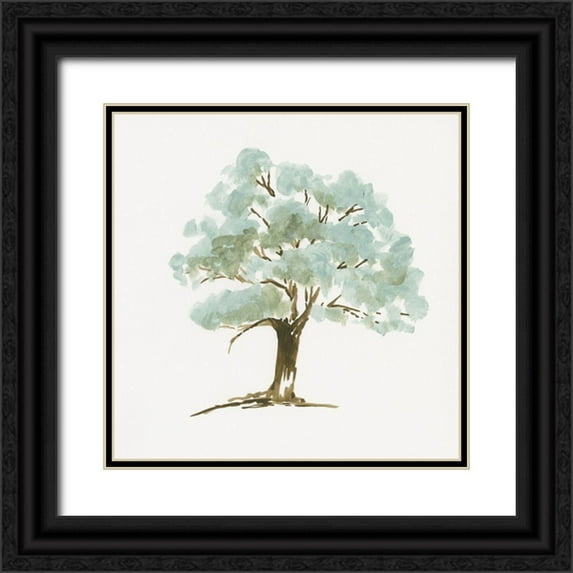 Goldberger, Jennifer 12x12 Black Ornate Wood Framed with Double Matting Museum Art Print Titled - Mint Tree I